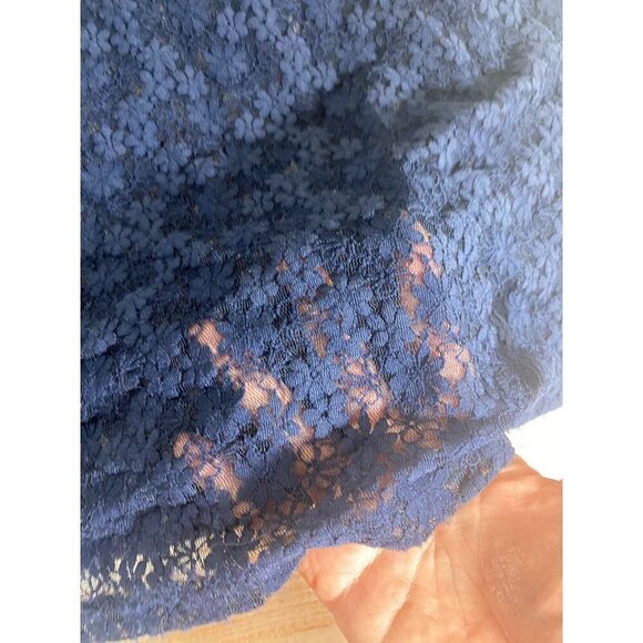 En Creme Women's Blue Sheer Lace Unlined Bohemian Maxi Dress - Medium - Picture 5 of 11